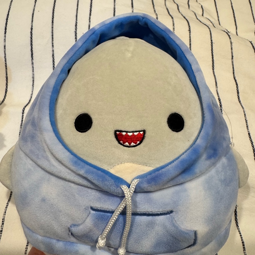8 inch Blue Hoodie Shark Squishmellow Plush Stuffed Animal